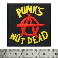 Нашивка Punk's Not Dead (yellow-red) (pt-021) Изображение