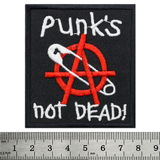 Нашивка Punk's Not Dead (анархія зі шпилькою) (pt-041) Изображение