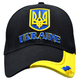 Бейсболка 3D Тризуб Ukraine (чорна з прапором на козирку) uac-006 Зображення