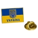 Пін (значок) прямокутний Прапор України з Гербом - Україна (pnua-004) Зображення