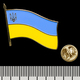 Пін (значок) фігурний Прапор України з Тризубом (pnua-002) Зображення