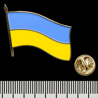 Пін (значок) фігурний Прапор України (pnua-001) Зображення