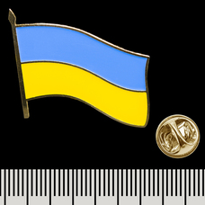 Пін (значок) фігурний Прапор України (pnua-001) Зображення