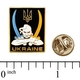 Пін (значок) фігурний Козак із шаблями (Ukraine) (pnua-018) Изображение