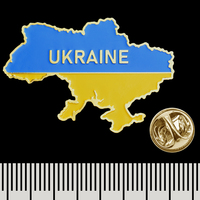 Пін (значок) фігурний Карта України (Ukraine) (pnua-019) Изображение