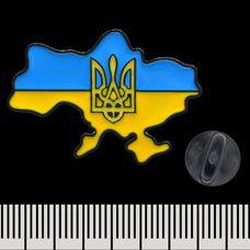 Пін (pncn-002) Карта України з Тризубом (значок) Зображення