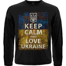 Футболка з довгим рукавом Keep Calm and Love Ukraine Зображення