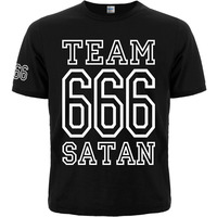 Футболка Team Satan - 666 (white) Изображение