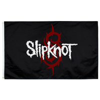 Прапор Slipknot (чорний, біле лого, червоне S лого) sfc-008 Зображення