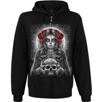 Худі Muerte (skull and roses) на блискавці Зображення