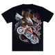 Футболка Born To Ride (eagle, moto, chain) (3D, світиться в темряві) Зображення