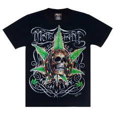Футболка High Life (rasta skull) (3D, світиться в темряві) Зображення