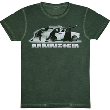 Футболка Rammstein (pushing a car) olive t-shirt Smoky EU Зображення