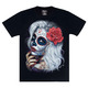 Футболка Muerte (silver hair with rose) (3D, світиться в темряві) Зображення