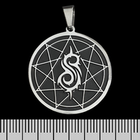 Кулон Slipknot (S logo in star) (ptsb-184) круглий Изображение