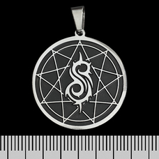 Кулон Slipknot (S logo in star) (ptsb-184) круглий Зображення