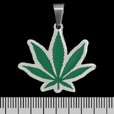 Кулон Cannabis (зелений) фігурний (ptsb-185) Зображення