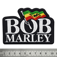 Нашивка Bob Marley (logo with flag) Зображення