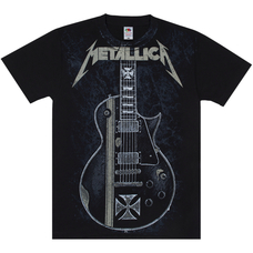 Футболка Full print Metallica (James Hetfield guitar ESP Iron Cross) black t-shirt (EU-P) Изображение