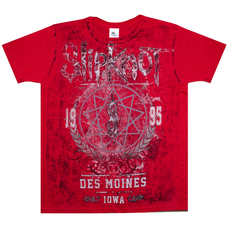 Футболка Full print Slipknot (Des Moines, Iowa, 1995) red t-shirt (EU-P) Изображение