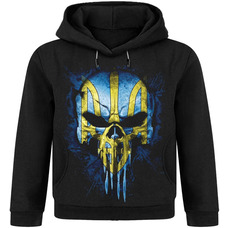 Худі дитяче Череп (Punisher) із Тризубом (жовто-блакитний), Размер 2-3 года 85-99, см Зображення