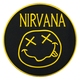 Нашивка термо Nirvana (logo and smile) наспинна кругла (thps-009) Зображення