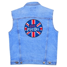 Нашивка термо Sex Pistols (logo and British flag) наспинна (thps-013) Зображення