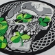 Нашивка термо Irish skull (череп з конюшиною) наспинна (thps-079) Изображение