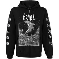 Худі Gojira (Woodblock Whales) на блискавці Зображення