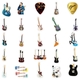 Набір стікерів Legendary Guitars (stk-082) (50 шт.) Зображення