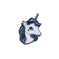 Металевий пін (upn-015) Unicorn Blue Изображение