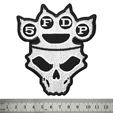 Нашивка Five Finger Death Punch (skull and brass knuckles 5FDP) Зображення