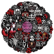 Набір стікерів Team Satan (black) stk-088 (50 шт.) Зображення