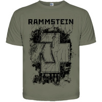 Оливкова футболка Rammstein 