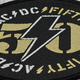 Нашивка ткана AC/DC - 50 (fifty years) (ofp-001) Зображення