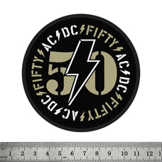 Нашивка ткана AC/DC - 50 (fifty years) (ofp-001) Зображення