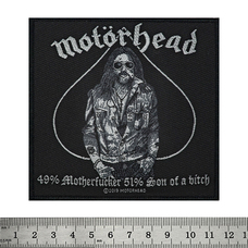 Нашивка ткана Motorhead - 49% Motherfucker 51% Son of a bitch (ofp-008) Зображення