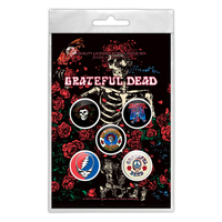 Подарунковий набір значків GRATEFUL DEAD - SKELETON & ROSE (iol-006) Изображение