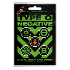 Подарунковий набір значків TYPE O NEGATIVE - SLOW, DEEP & HARD (iol-018) Изображение