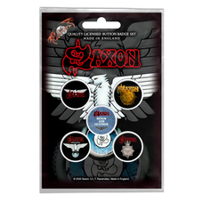 Подарунковий набір значків SAXON - WHEELS OF STEEL (iol-027) Зображення