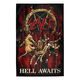 Прапор (текстильний постер) SLAYER - HELL AWAITS (fol-019) Зображення