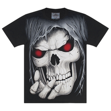 Футболка Череп у каптурі з червоними очіма (Rock Eagle, Total t-shirt) Зображення