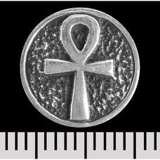 Сережка-гвоздик Анкх у колі (срібло, 925 проба) (st-040) Изображение