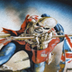 Нашивка наспинна катана IRON MAIDEN - THE TROOPER (olbp-038) Зображення