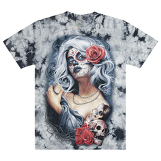 Футболка Muerte With Roses and Skull Зображення