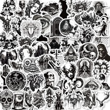 Набір стікерів Gothic Tattoo - 2 (stk-093) 50 шт. Изображение