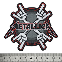 Нашивка ткана METALLICA - METAL HORNS (ofp-156) Зображення