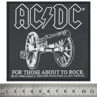 Нашивка ткана AC/DC - FOR THOSE ABOUT TO ROCK (ofp-173) Изображение