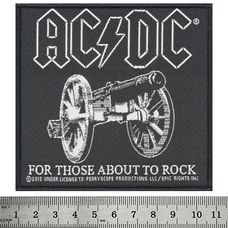 Нашивка ткана AC/DC - FOR THOSE ABOUT TO ROCK (ofp-173) Зображення