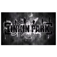 Прапор Linkin Park (logo with band), настінний sfc-062 Изображение